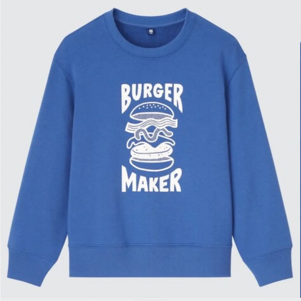 Uniqlo Kids “Burger Maker” Sweatshirt 3-4 EUC - Picture 1 of 8